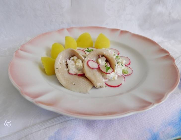Matjesfilet mit Radieschen-Dip Matjesfilet mit Radieschen-Dip