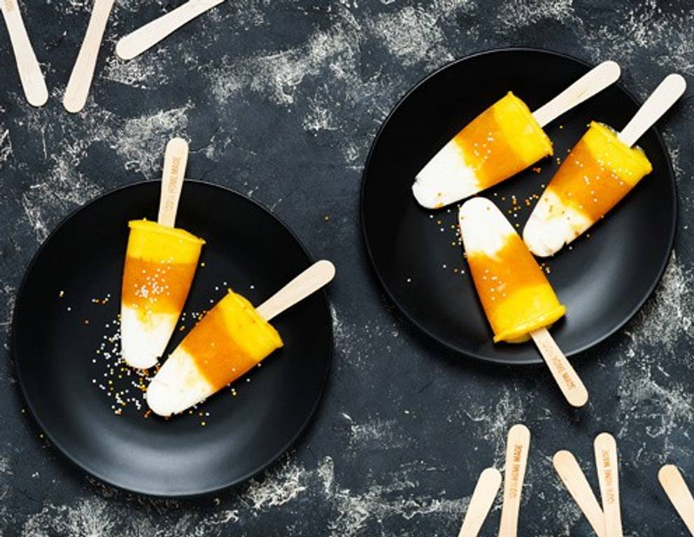 Candy Corn Ice Pops Candy Corn Ice Pops