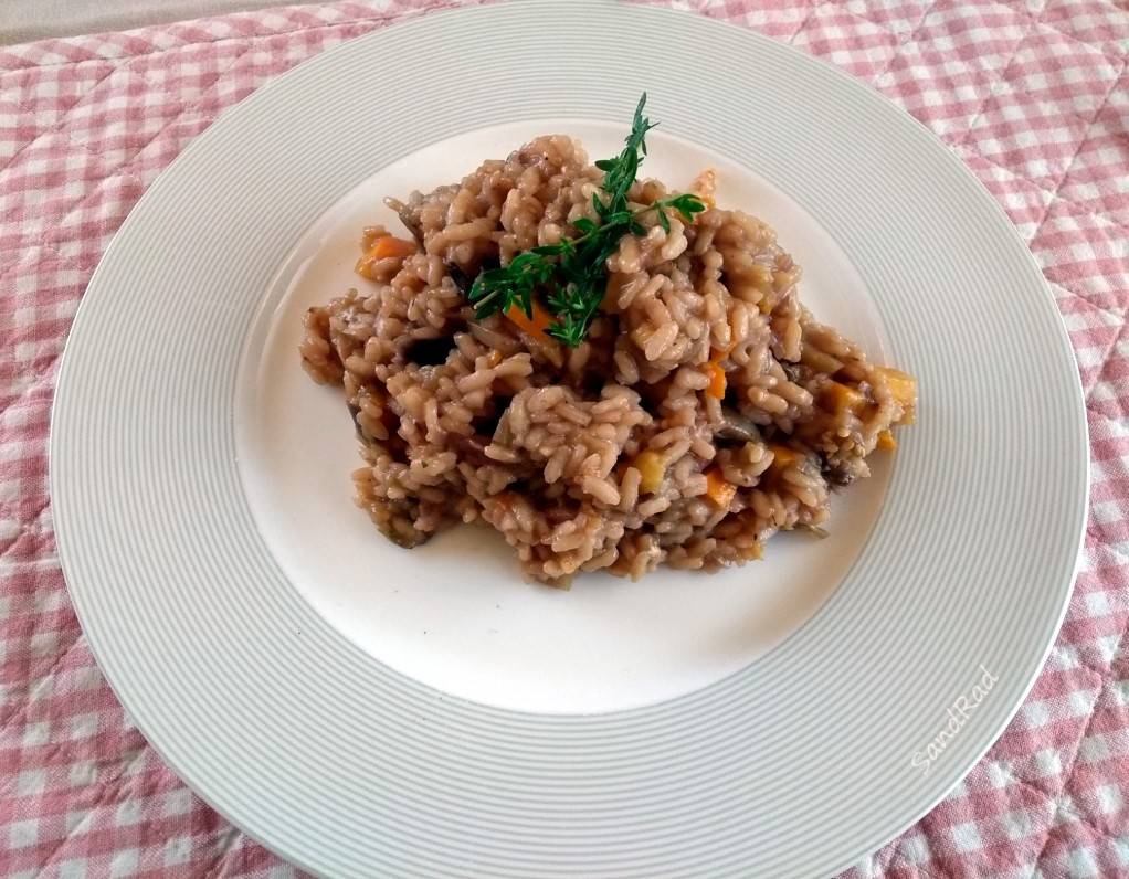 Risotto mit Melanzani und Zucchini