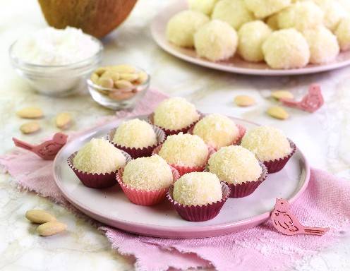 Weiße Schoko-Kokos-Kugeln Rezept
