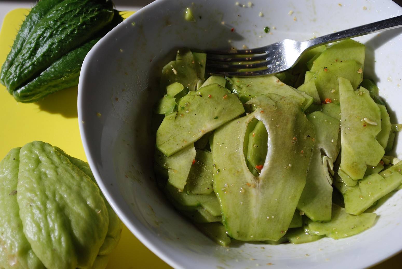 Salat von der Chayote