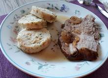 Schweinekrustenbraten in Zwiebel-Bier-Sauce Schweinekrustenbraten in Zwiebel-Bier-Sauce