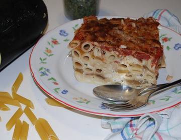 Zucchini-Lasagne mit Penne
