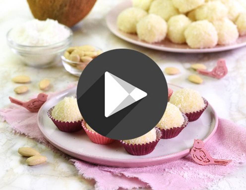 Weiße Schoko-Kokos-Kugeln Weiße Schoko-Kokos-Kugeln