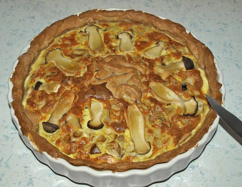 Quiche mit Kräuterseitlingen Quiche mit Kräuterseitlingen