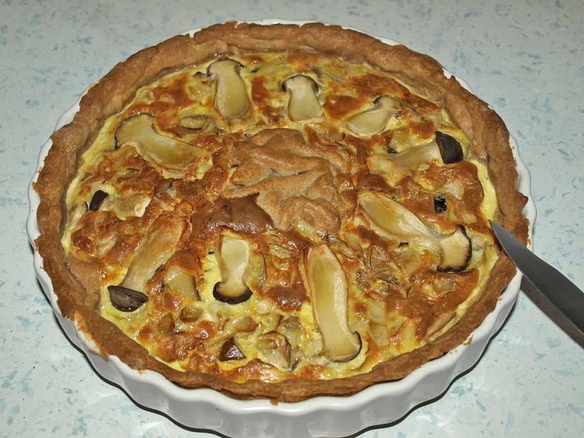 Quiche mit Kräuterseitlingen Rezept - ichkoche.de Quiche mit Kräuterseitlingen Rezept - ichkoche.de