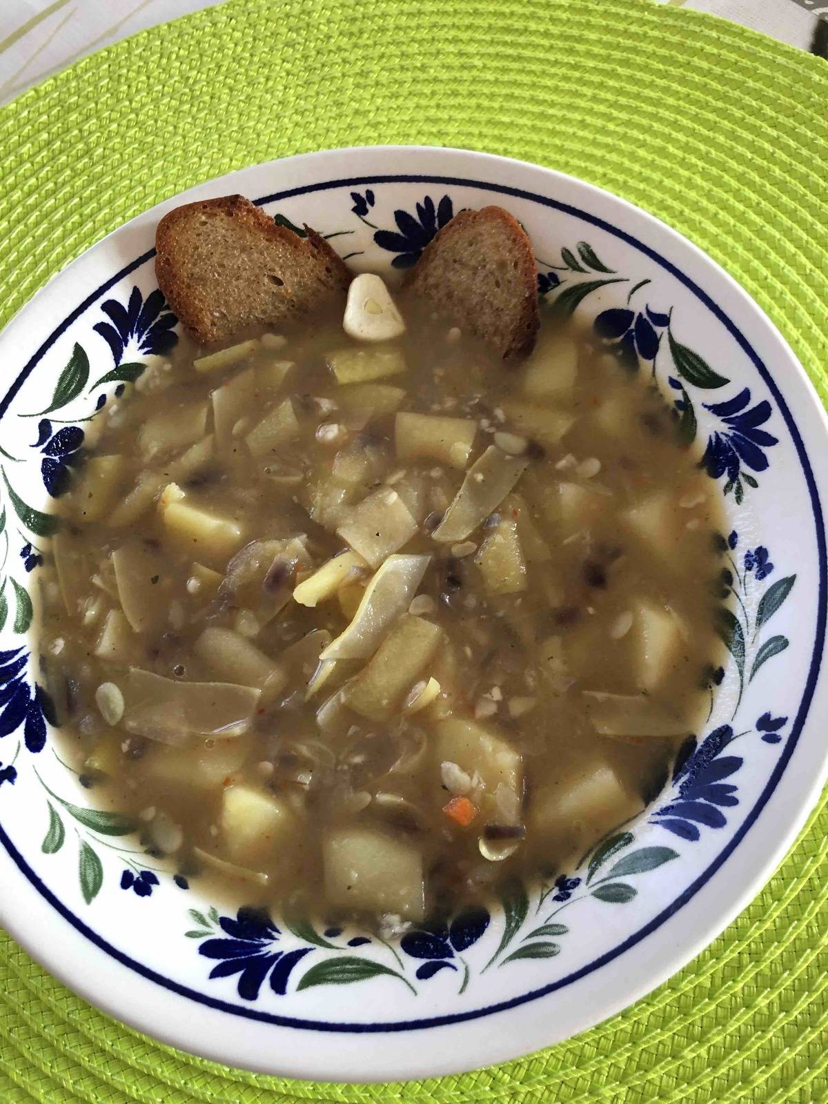 Fisolensuppe mit gelben Fisolen