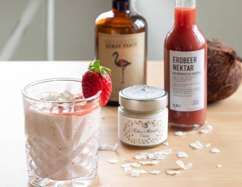 Erdbeer-Kokos-Gin Cocktail Rezept