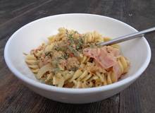 Fusilli mit Restl Carbonara Fusilli mit Restl Carbonara