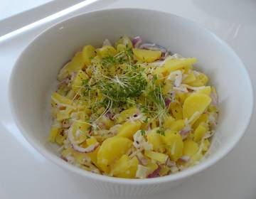 Kartoffelsalat mit Brunnenkresse