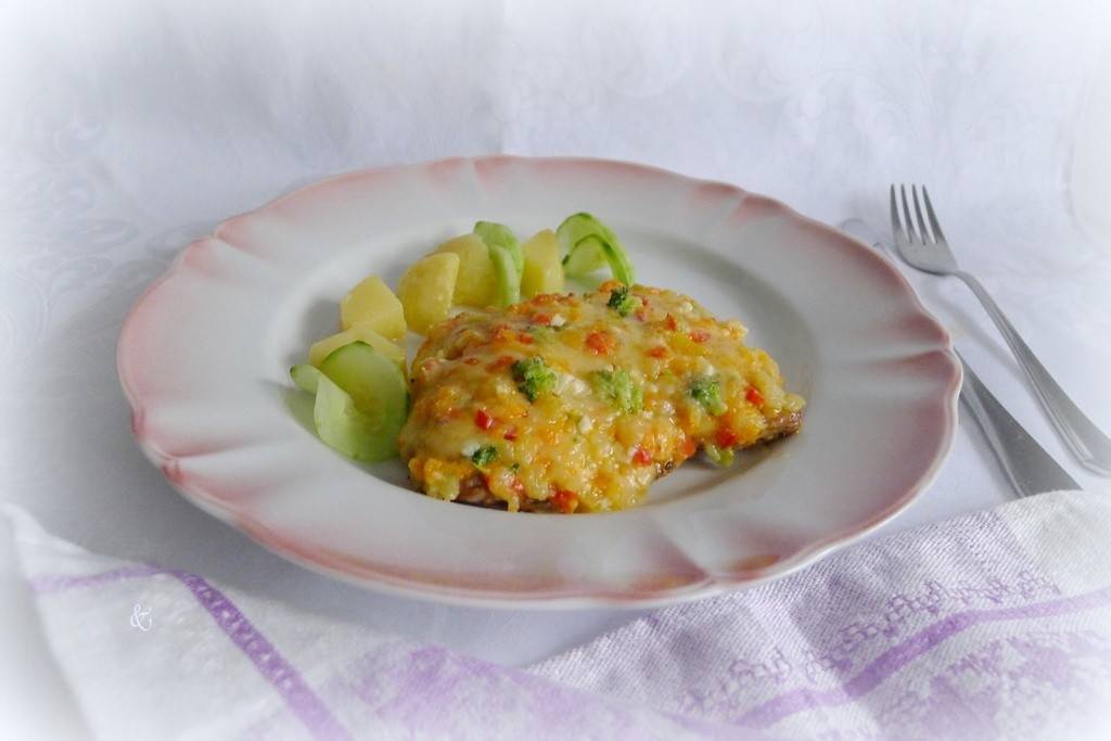 Überbackene Gemüseschnitzel