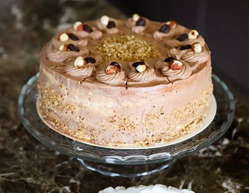 Kaffee-Nuss-Torte