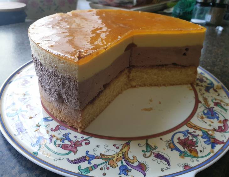 Mango-Schokoladenmousse-Torte