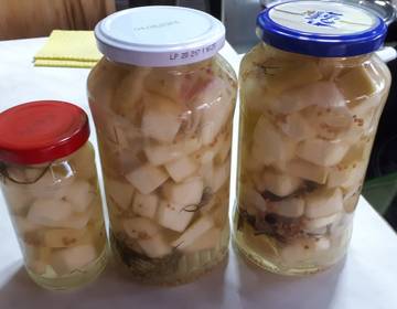 Senfkürbis eingelegt Senfkürbis eingelegt