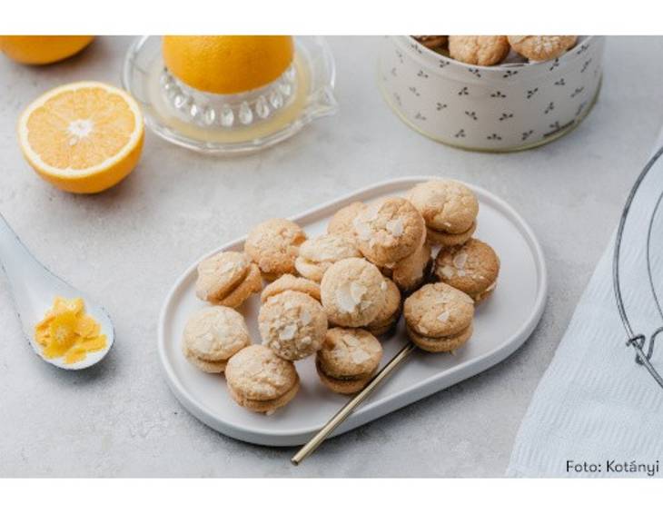 Orangenplätzchen mit Marzipan