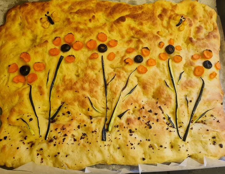 Focaccia mit Gemüse Focaccia mit Gemüse