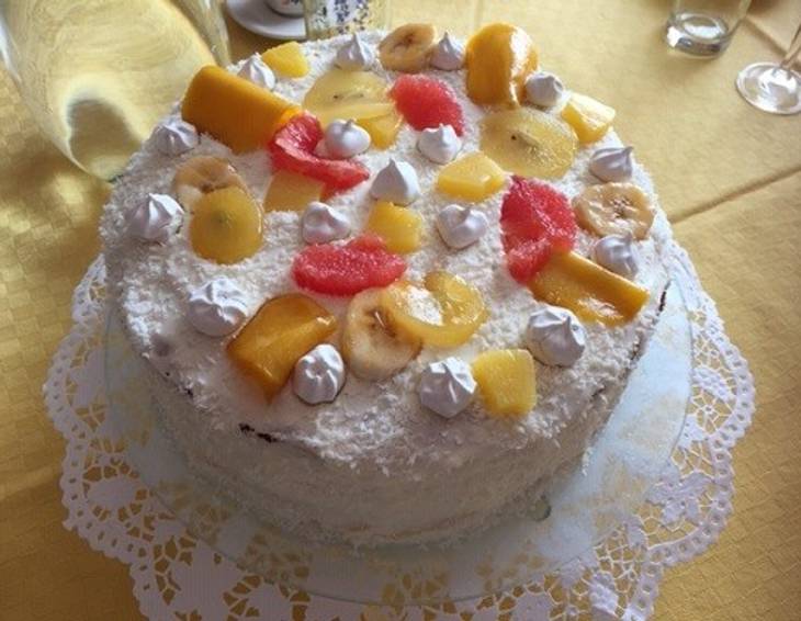 Kokos-Mango-Torte