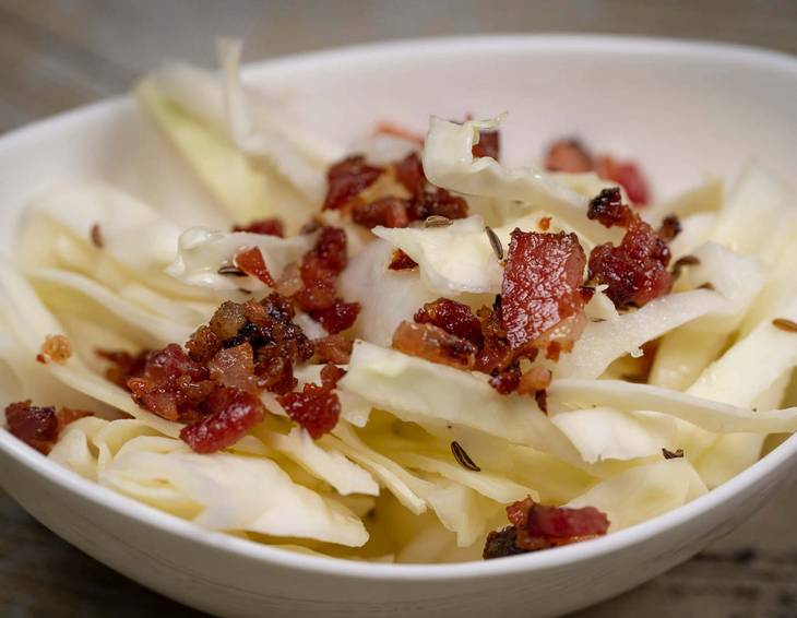 Krautsalat mit Speck Krautsalat mit Speck