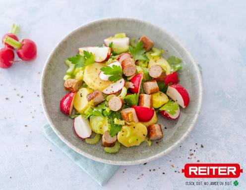 Kartoffel-Bratwurstsalat mit Radieschen Rezept