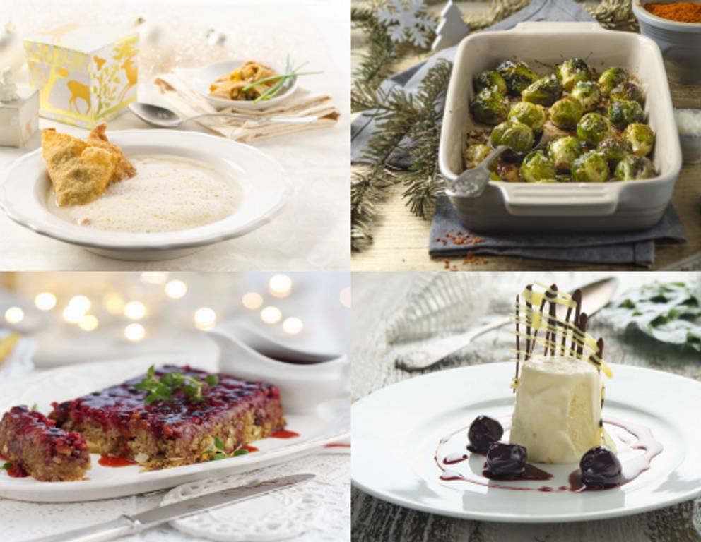 Vegetarisches Weihnachtsmenü mit Nussbraten Vegetarisches Weihnachtsmenü mit Nussbraten