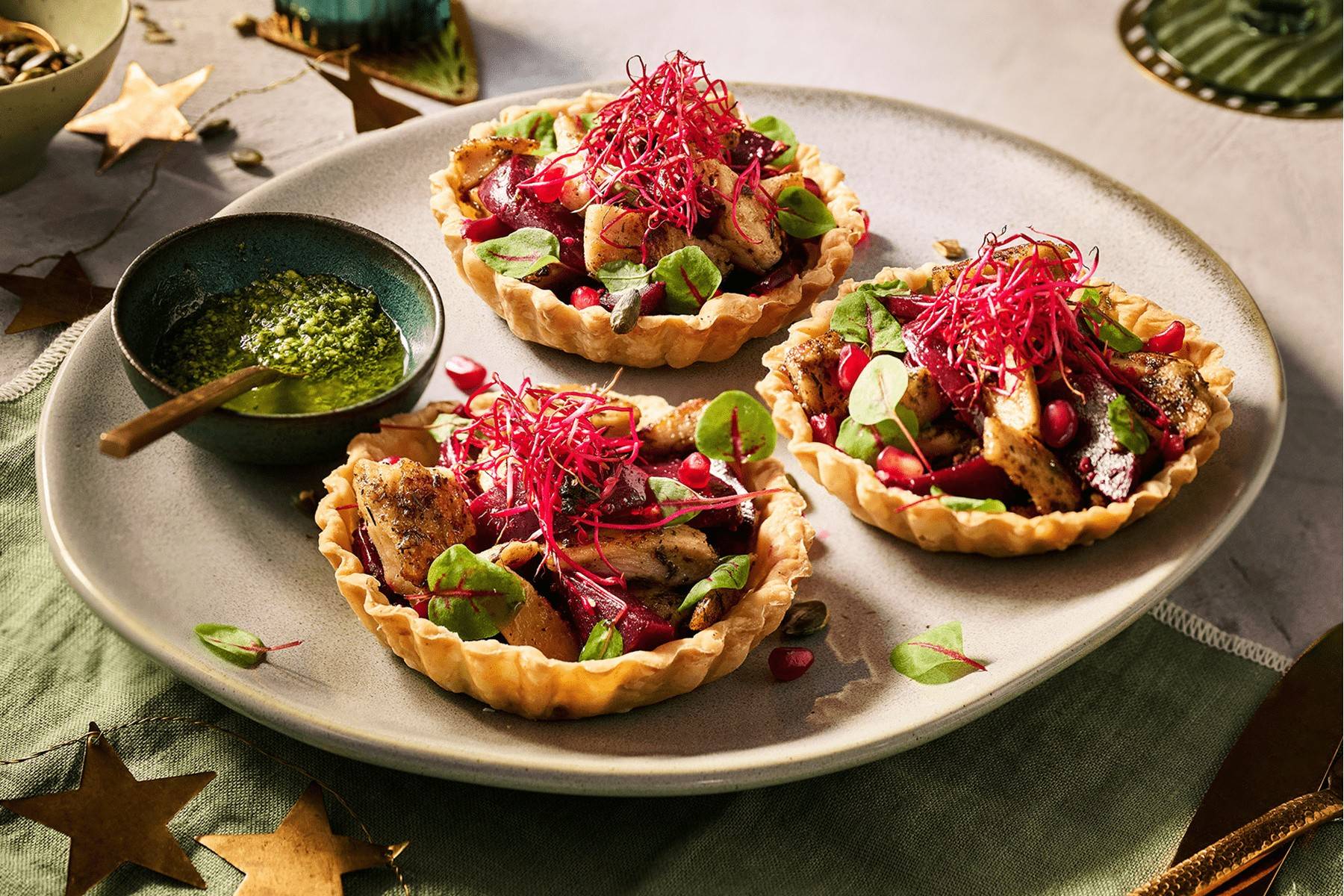 Festtags -Törtchen mit Garden Gourmet Filet-Stückchen