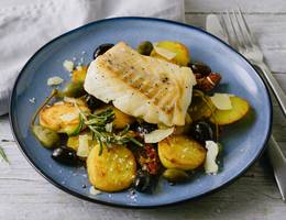 Kabeljau mit mediterranem Gröstl Kabeljau mit mediterranem Gröstl