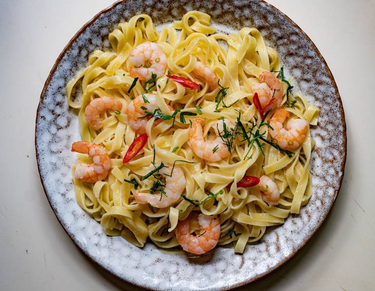Frische Garnelenpasta Frische Garnelenpasta