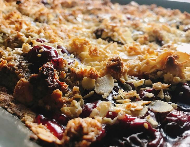 Kirschrahmkuchen mit Streusel Kirschrahmkuchen mit Streusel