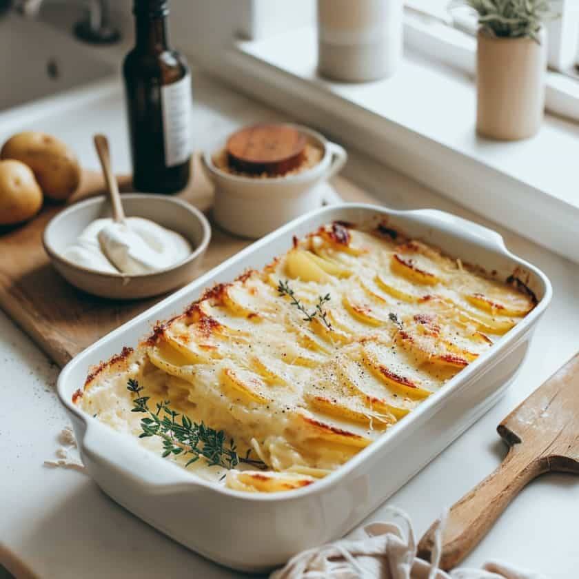 Kartoffelgratin aus der Heissluftfritteuse Rezept - ichkoche.de Kartoffelgratin aus der Heissluftfritteuse Rezept - ichkoche.de