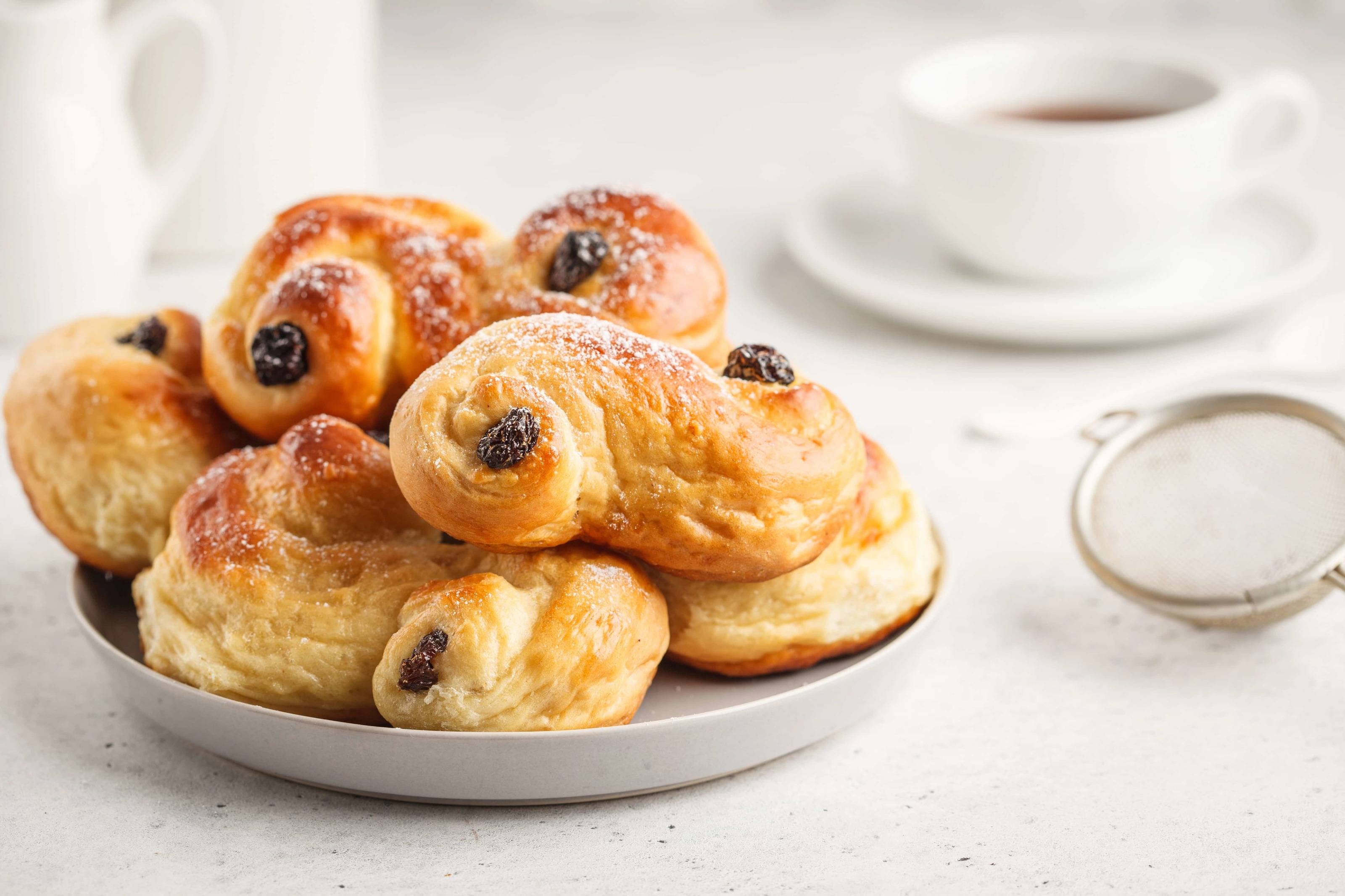 Lussekatter - Schwedisches Safrangebäck