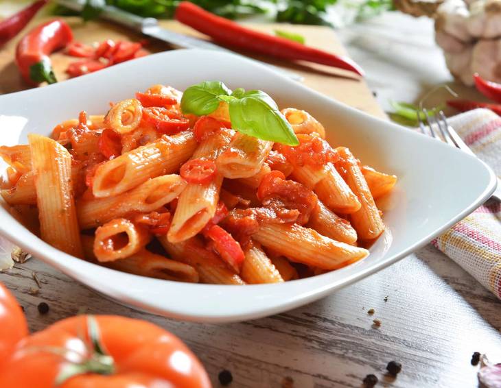 Penne all' arrabbiata Penne all' arrabbiata