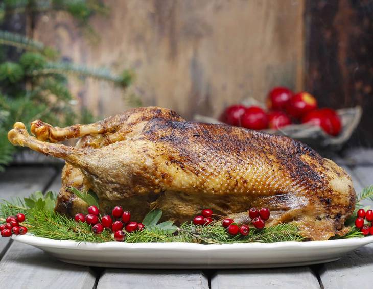 Weststeirische Weihnachtsgans mit Maroni-Semmelfülle Weststeirische Weihnachtsgans mit Maroni-Semmelfülle