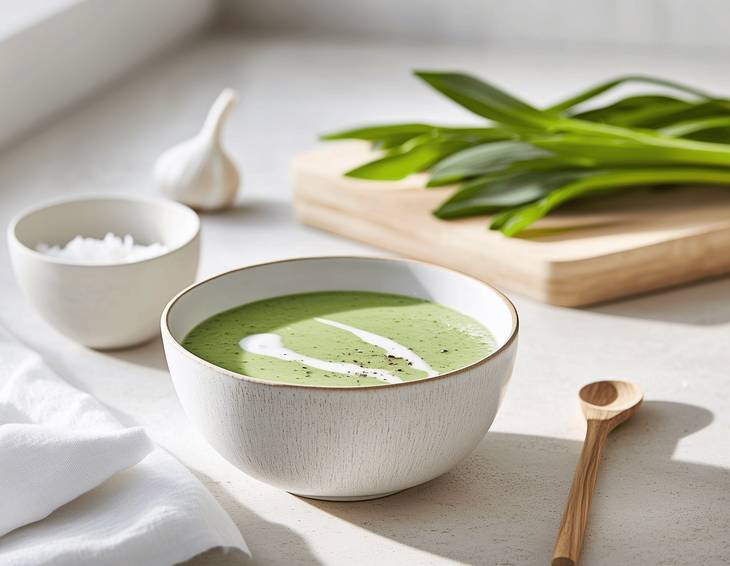 Bärlauchsuppe mit Kokosmilch Bärlauchsuppe mit Kokosmilch
