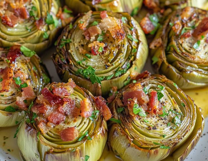 Artischocken mit Pancetta Artischocken mit Pancetta