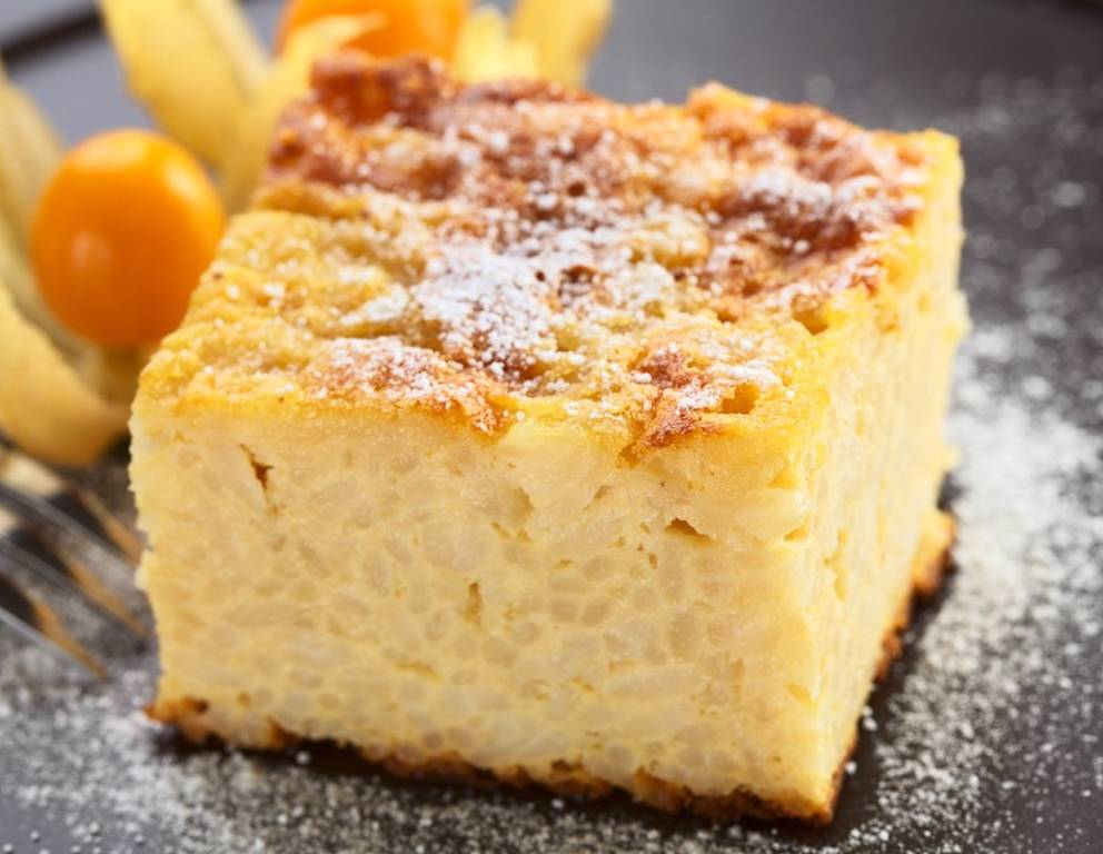 Gebackener Reisauflauf Gebackener Reisauflauf