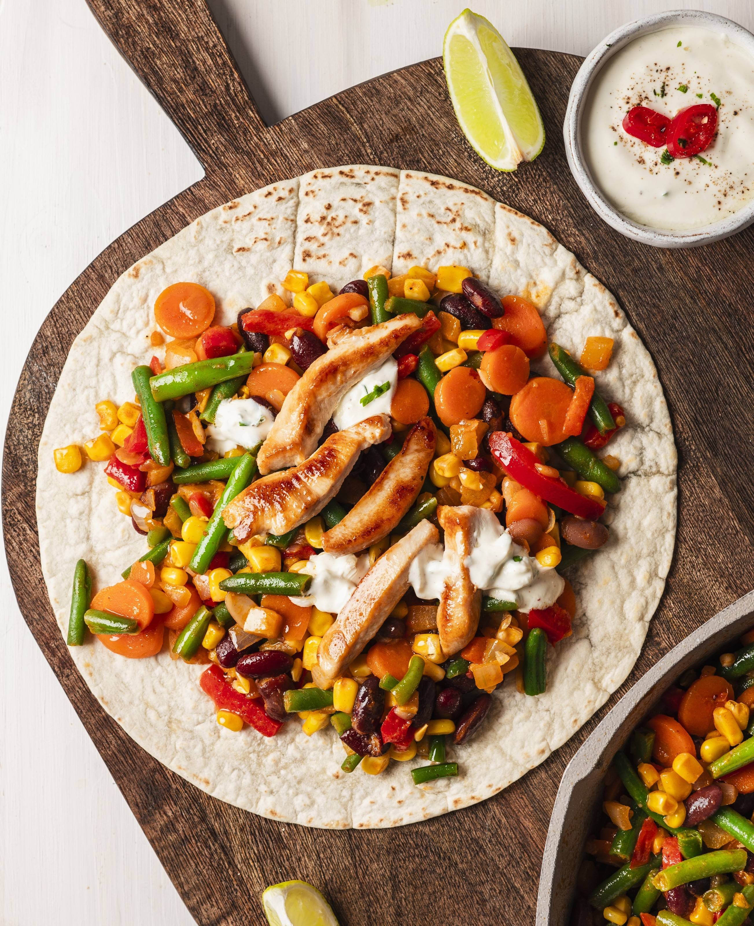 Wraps mit Röstgemüse Steak Mix und Hühnerbrust Rezept - ichkoche.at