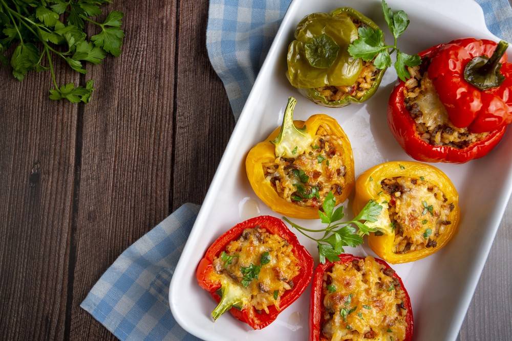 Paprikaschoten vegetarisch aus dem Dampfgarer