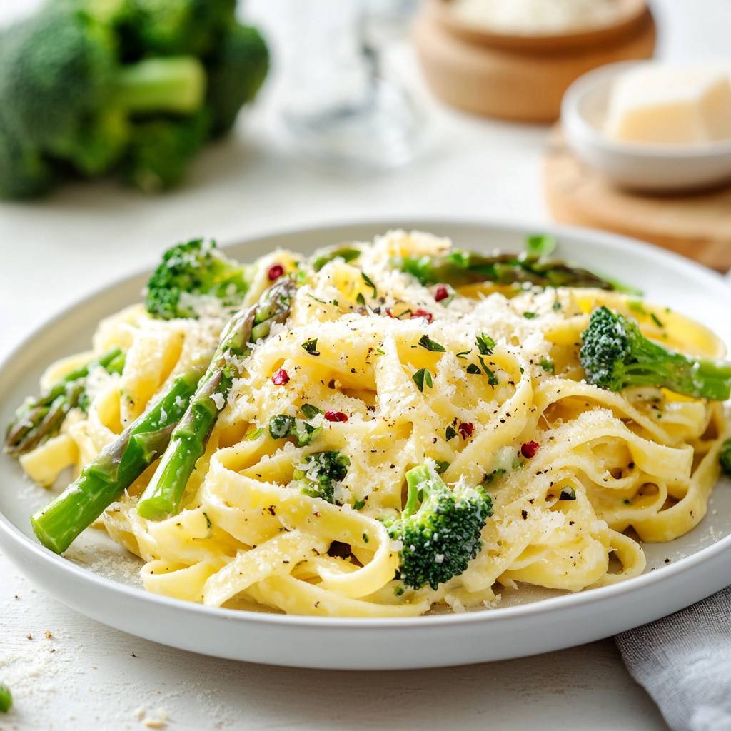 Bandnudeln mit Spargel und Brokkoli Rezept - ichkoche.ch Bandnudeln mit Spargel und Brokkoli Rezept - ichkoche.ch