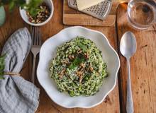 Blitzrisotto mit Kochsalat mit Erbsen Blitzrisotto mit Kochsalat mit Erbsen