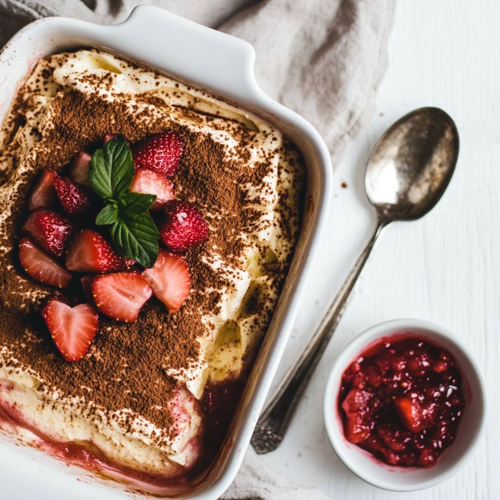 Erdbeer-Rhabarber-Tiramisu