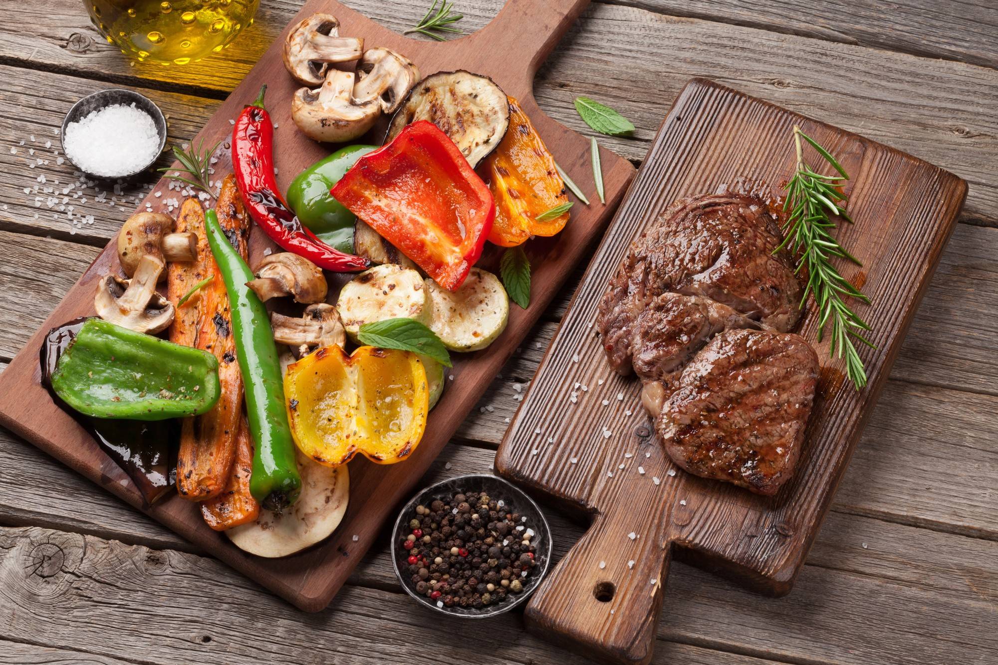 Steak mit Grillgemüse