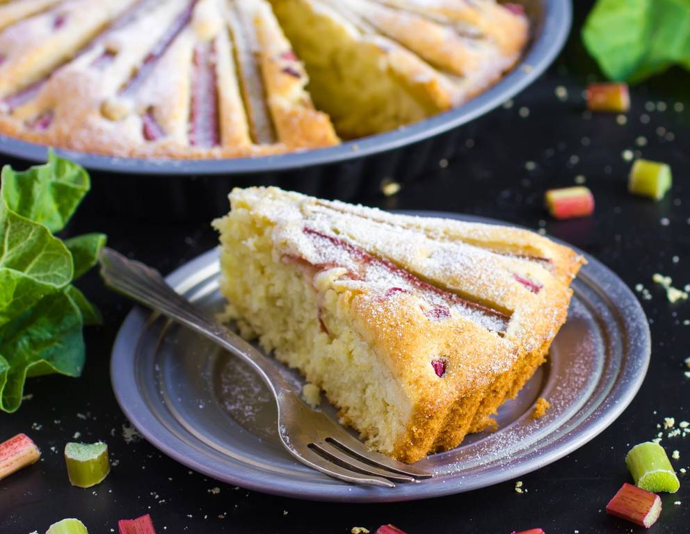 Rhabarberkuchen vom Blech Rhabarberkuchen vom Blech
