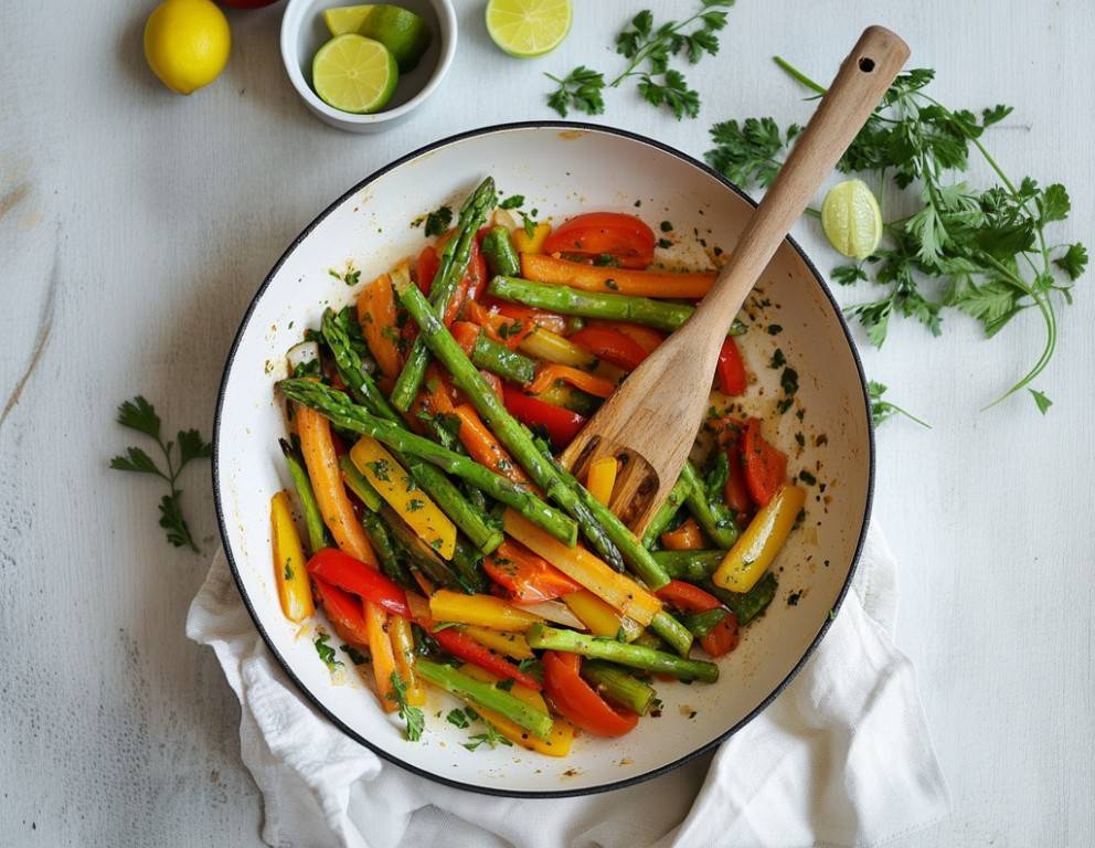 Spargel-Gemüse-Pfanne