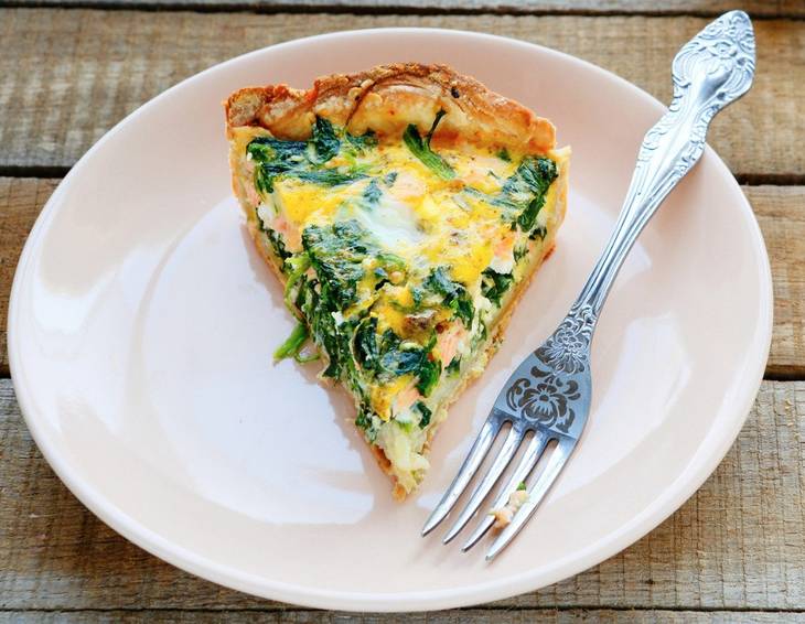 Spinat-Quiche mit Lachs Spinat-Quiche mit Lachs