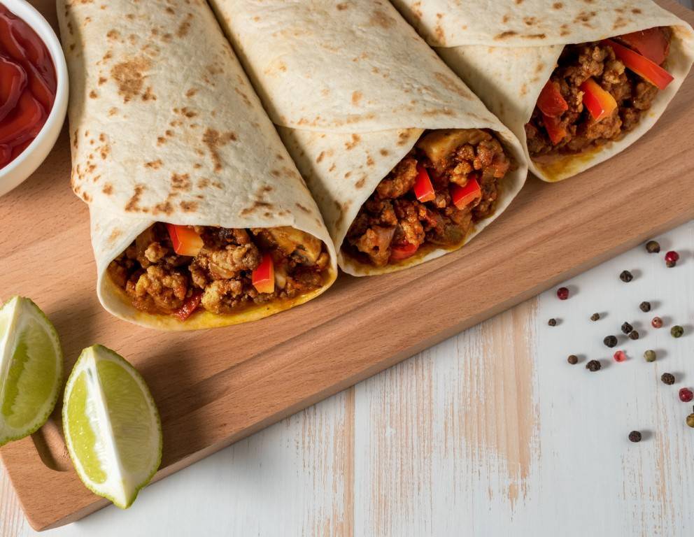 Wraps mit Faschiertem