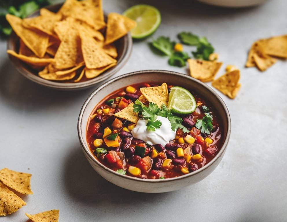 Chili sin carne - Veganes Chili mit Bohnen & Gemüse