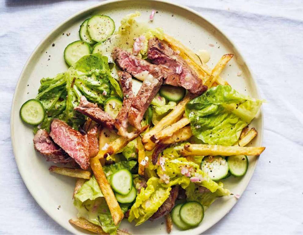 Steak-frites Salat