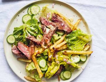 Steak-frites Salat Steak-frites Salat