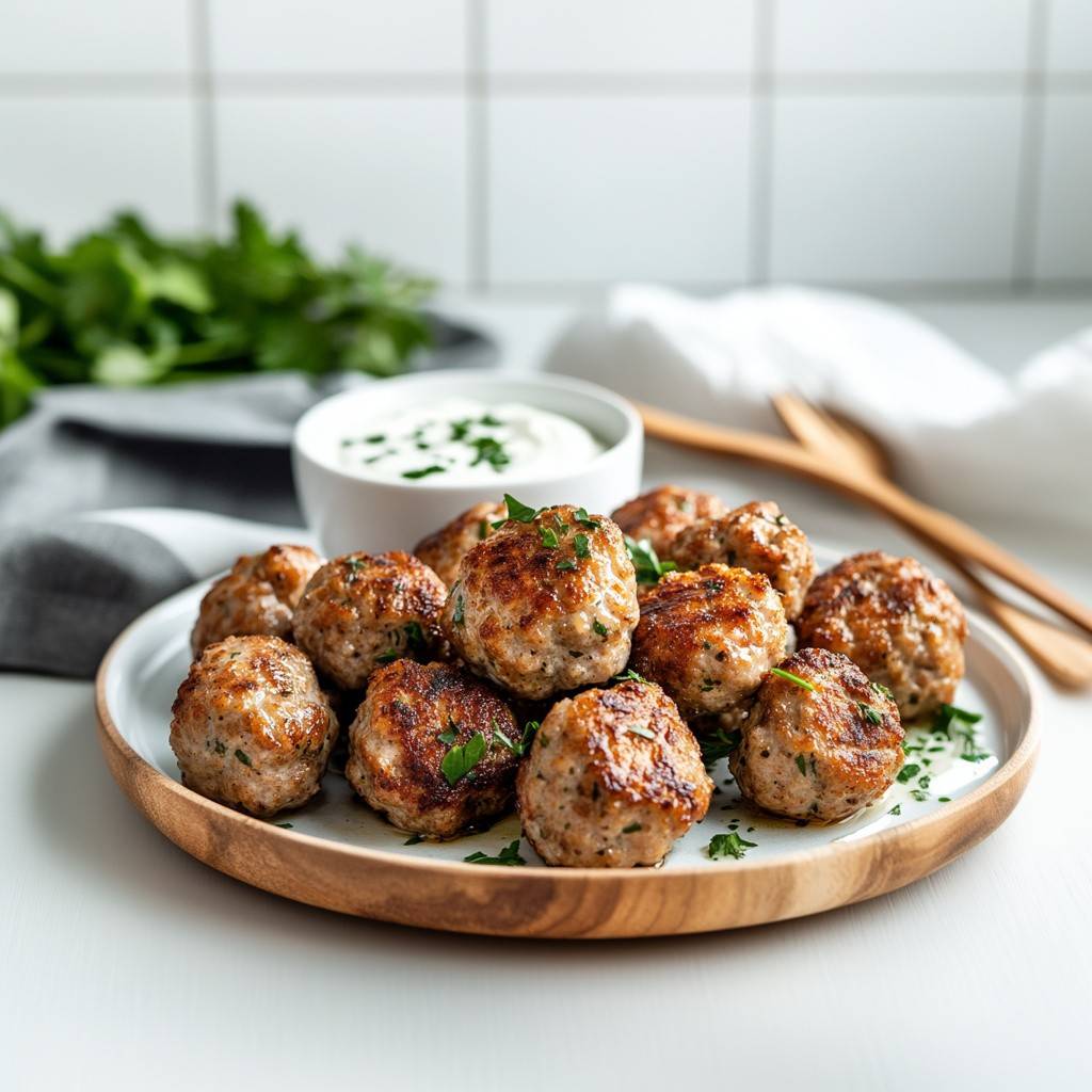 Frittierte Fleischbällchen aus der Heißluftfritteuse