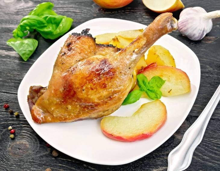 Entenschenkel aus der Heißluftfritteuse Entenschenkel aus der Heißluftfritteuse